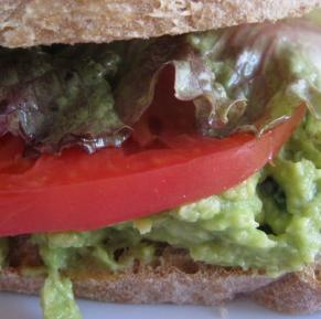 Avocado Lettuce tomato sandwich
