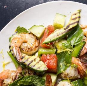 Barbecued Seafood Watermelon Salad